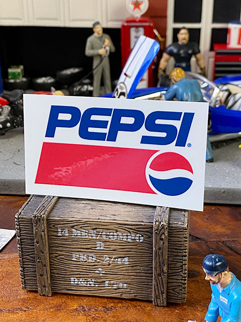 ペプシ オフィシャルロゴステッカー （90年代ロゴ/レクタングル）の