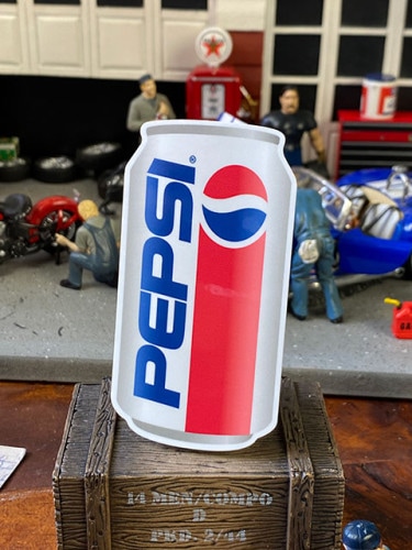 ペプシ　オフィシャルロゴステッカー　（90年代ロゴ/缶）|カンパニーステッカー|ステッカー