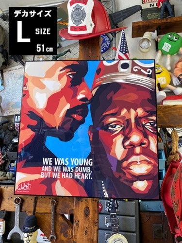 デカサイズ　Lサイズ　51cm　2パック＆ノトーリアスB.I.G　ポップアートフレーム　ビギー＆トゥパック|ポップアートフレーム|ポスターフレーム/アートフレーム