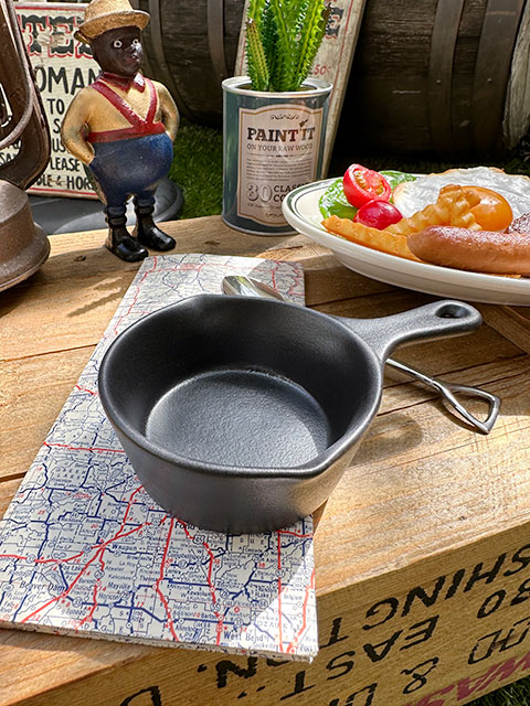 美品◇ズニ族◇陶器ボウル◇ダリル・ウェスティカ作◇ハートライン・ディア ワンダーフォーゲル スキレットみたいな陶器製ミニボウル （片手タイプ