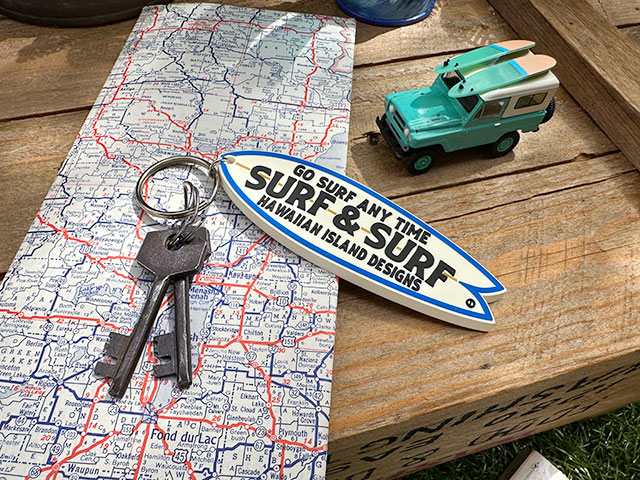 サーフボードサイン ハワイアン ラバーキーホルダーの通販・販売