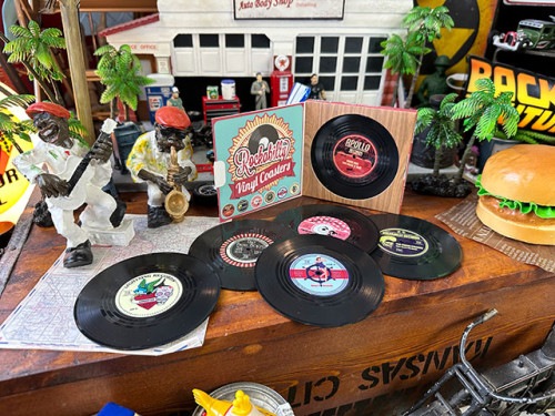 ロカビリーレコードコースター　6Pセット|海外ミュージシャングッズ/音楽関連グッズ|もはや店長すら迷子になるアメ雑ジャングル