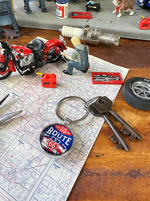 ルート66 バブルキーホルダー （ブルー×レッド）の通販・販売