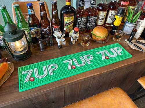 7UP　セブンアップ　バーマット　（グリーン）|パブグッズ/バーグッズ/お酒関連グッズ