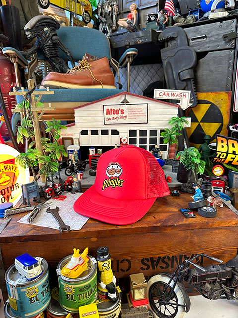 Pringle 赤 キャップ　ヴィンテージ 90s Marlboro 企業系ビンテージキャップ　帽子 赤 レッド マルボロ