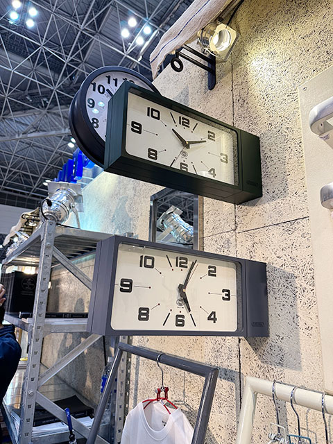 新品 両面時計 クロック ダルトン レクタングル GRAY インダストリアル ダルトン ダブルフェイスクロック レクタングル （グレー）の