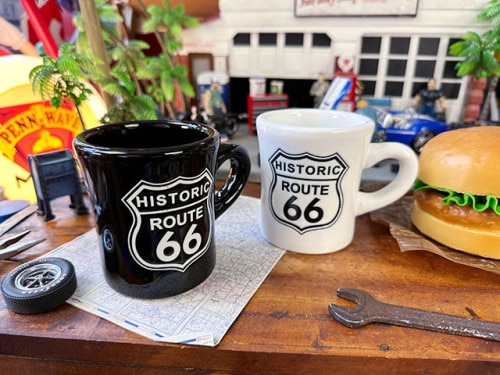 ヒストリックルート66　マグカップ　（2個セット）|ルート66グッズ|男の秘密基地作りに！ガレージング雑貨