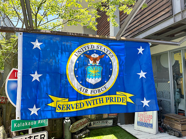 U.S.エアフォース ミリタリーフラッグ U.S.A.F. SERVED WITH PRIDEの