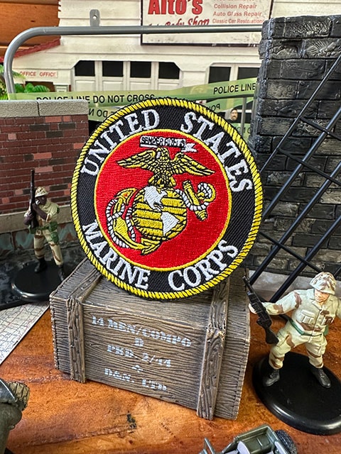 U.S.マリーン ミリタリーワッペン （ラウンド/エンブレム/直径7.8cm