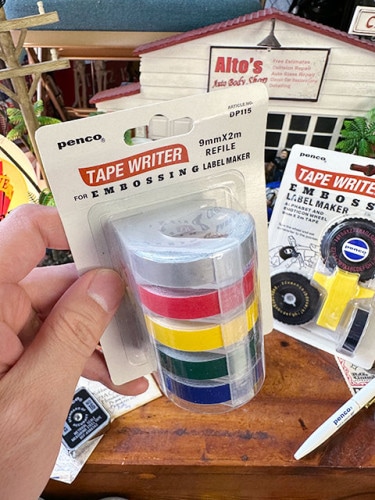 PENCO　ペンコ　テープライター用リフィル　5本入り　（Aセット）　シルバー/レッド/イエロー/ブルー/グリーン　各1個　HIGHTIDE　ハイタイド　※本体は別売です|文房具/ボールペン/フォトフ