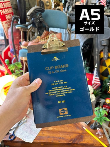 PENCO　ペンコ　クリップボード　オールドスクール　ゴールド　（A5サイズ）　HIGHTIDE　ハイタイド|文房具/ボールペン/フォトフレーム|もはや店長すら迷子になるアメ雑ジャングル