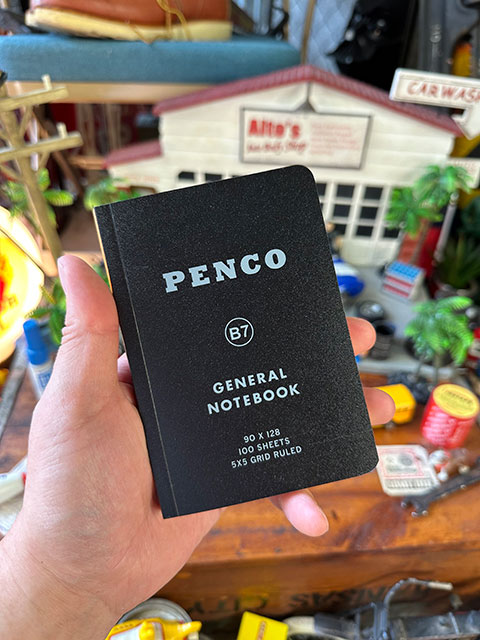 PENCO ペンコ ソフトPPノート B7 （ブラック） 5mm方眼 メモ帳