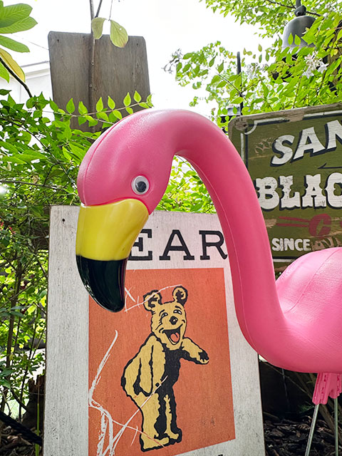 ピンクフラミンゴ ガーデンオーナメント 2体セットの通販・販売