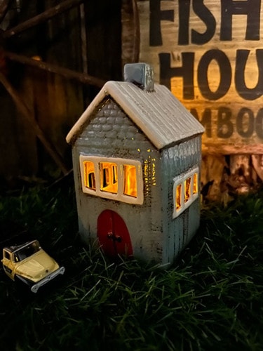 外国のおうち　キャンドルハウス　（小屋/グレー）|ルームアイテム/クッション/フリース|生活雑貨/キッチン雑貨