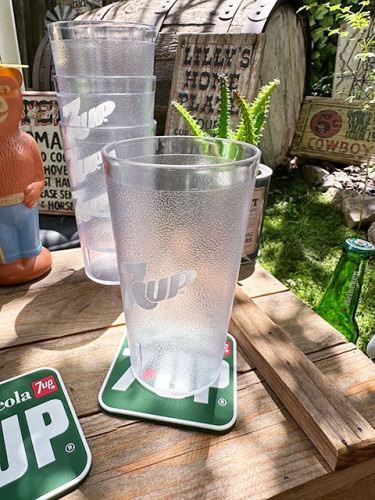 7UP　セブンアップ　ソーダタンブラー　（クリア/ホワイトロゴ）|ドリンク系カンパニーグッズ|カンパニーグッズ