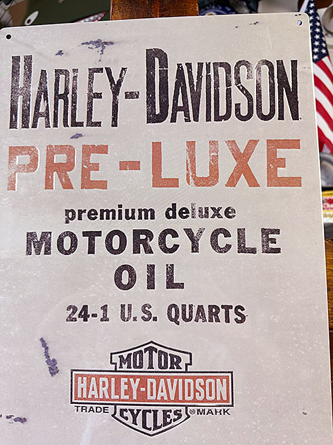 ハーレーダビッドソン モーターサイクルオイル PRE-LUXE エンボス 