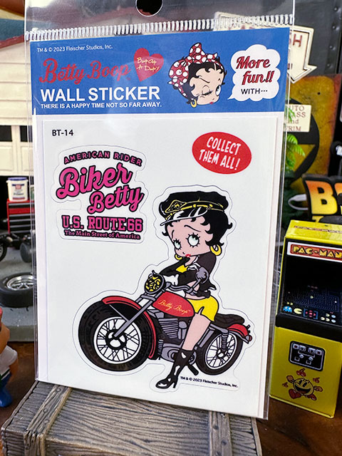 ベティ・ブープ ミニステッカー （バイカーベティ2/U.S. ROUTE66）の  