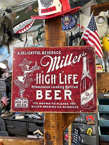 U.S.A vintage MILLER BEER ミラービール サイン看板