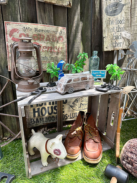 サーフワゴン ウッドオブジェ （ナチュラル） ウッドカービング 木彫り