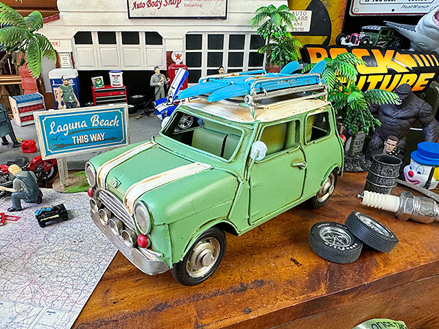 ミントグリーン ブリキ製モデルカー ミントグリーン ブリキ製モデルカー