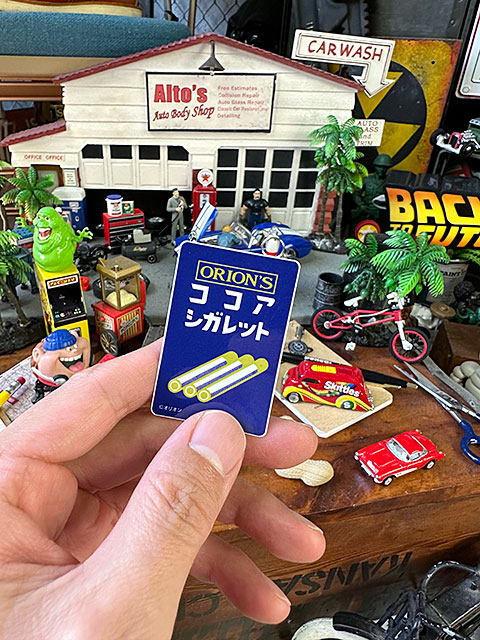 昭和レトロ 駄菓子 ステッカー オリオン ココアシガレット （Sサイズ