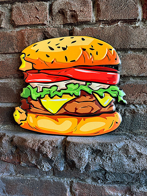 1970.80 バーガーキング エンボス看板 1970.80 バーガーキング