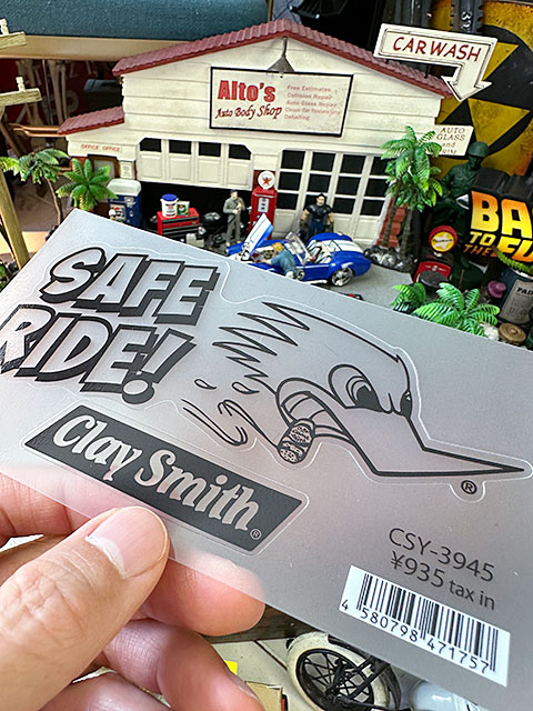 クレイスミス オフィシャル ステッカー （ブラック SAFE RIDE!） 透明