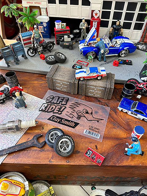 クレイスミス オフィシャル ステッカー （ブラック SAFE RIDE!） 透明