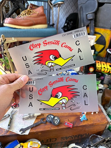 クレイスミス　オフィシャル　ステッカー　（カラー　USA CAL/左右2枚セット）　透明ベース　ステッカー|ステッカー|男の秘密基地作りに！ガレージング雑貨