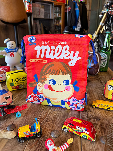 駄菓子屋シリーズ お菓子のキンチャク袋 （ミルキー） 不二家