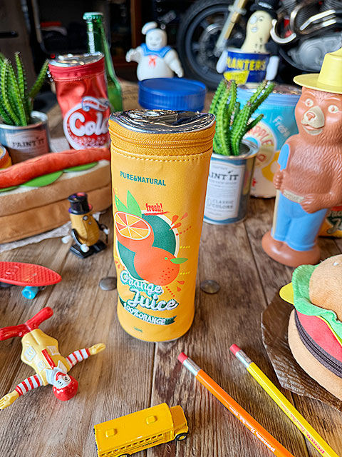 ヤップ フードパッケージシリーズ オレンジジュース缶 ポーチ ペン