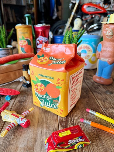 ヤップ　フードパッケージシリーズ　オレンジジュース　紙パック　ポーチ　ペンケース　小物入れ　yup!|バッグ|アパレル/バッグ/帽子/ファッション小物