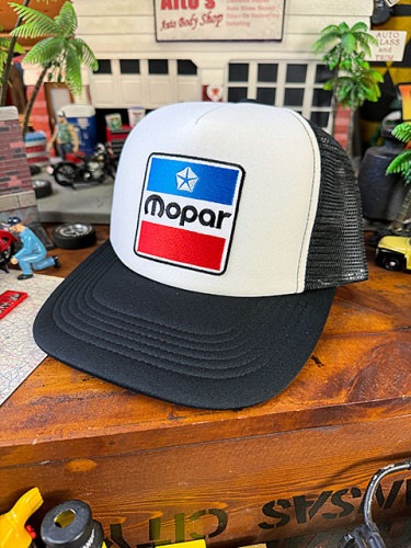 モパー　メッシュキャップ　（トリコロールライン）　帽子色＝ホワイト×ブラック　Mopar|アパレル/キャップ/ジャケット|男の秘密基地作りに！ガレージング雑貨