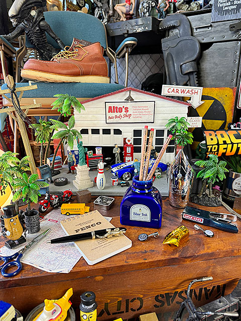 万年筆 インクボトル ペンスタンド＆トレイ （ブルー）の通販・販売