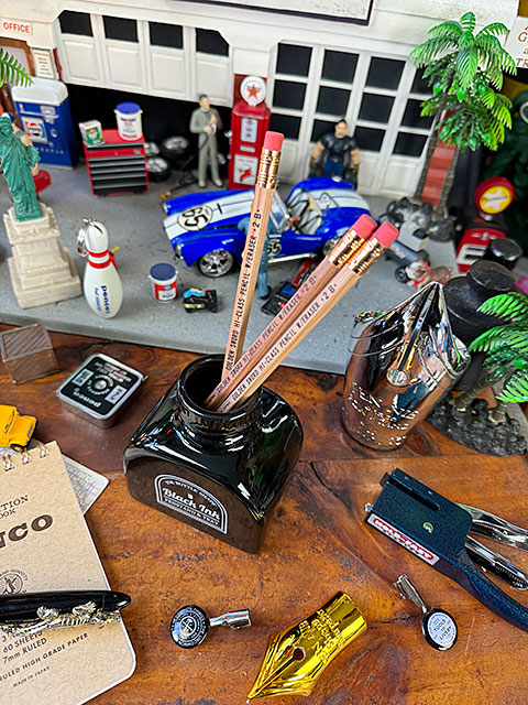 万年筆 インクボトル ペンスタンド＆トレイ （ブラック）の通販・販売