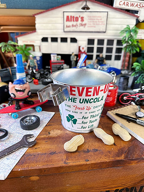 7UP セブンアップ クリップバケツ ☆しっかり固定用の結束バンドを