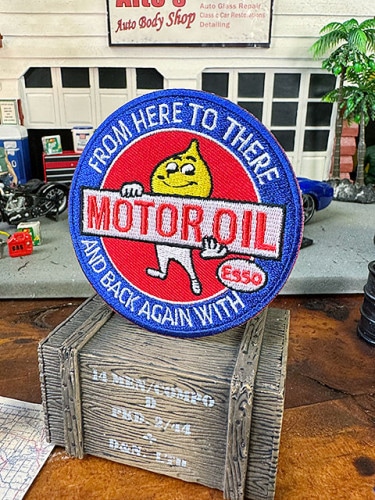 エッソボーイ　ワッペン　（モーターオイル/ラウンド）|ワッペン|男の秘密基地作りに！ガレージング雑貨