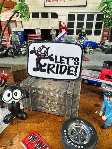 フィリックス　ワッペン　（LET'S RIDE）|ワッペン|男の秘密基地作りに！ガレージング雑貨