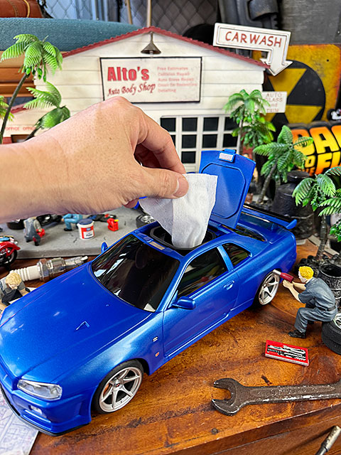 スカイライン　コレクションケース 日産 スカイライン GT-R BNR34 ウェットティッシュケース