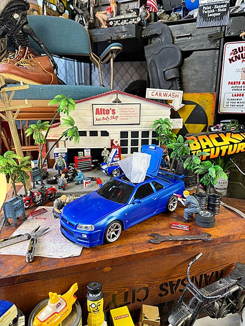 日産 スカイライン GT-R BNR34 ウェットティッシュケース （ブルー