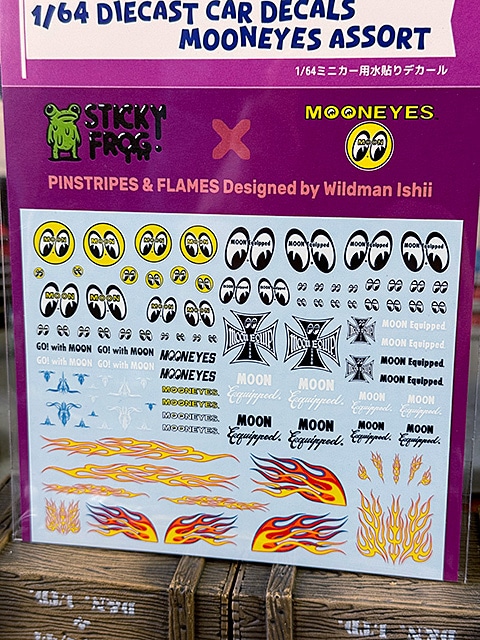 ムーンアイズ 1/64 ミニカー用 水貼りデカール カスタムステッカーの