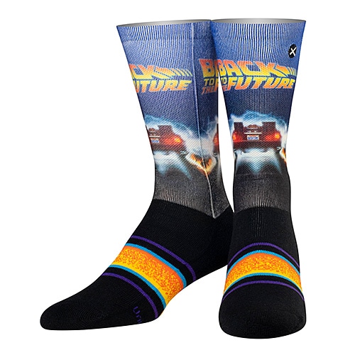 ODD SOX　映画　バック・トゥ・ザ・フューチャー　デロリアン　ソックス　（BACK IN TIME）　靴下　8-12（26〜30cm）　オッドソックス|映画関連グッズ|もはや店長すら迷子になるアメ