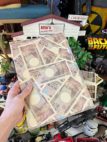 お金持ちは整理上手　金運アップ　招福万来　万札　クリアファイル　A4サイズ　壱万円札|大阪名物グッズ/縁起物|もはや店長すら迷子になるアメ雑ジャングル