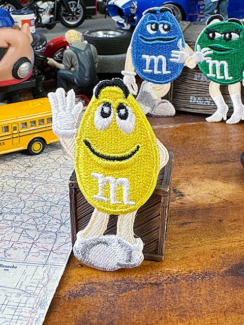 M＆M ワッペン M&M's キャラクターワッペン ミニサイズ （イエロー） 単品の