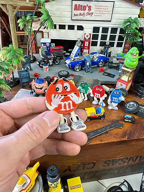 M&M's キャラクターワッペン ミニサイズ （オレンジ） 単品の通販