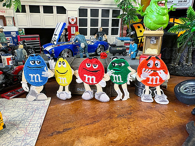 M&M's キャラクターワッペン ミニサイズ （オレンジ） 単品の