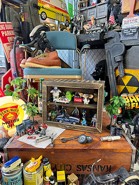 レトロウッド ガラス コレクションケース フロントオープン