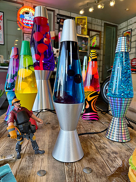 ラバライトラバランプLava Light Lamp Lサイズブルー箱あり