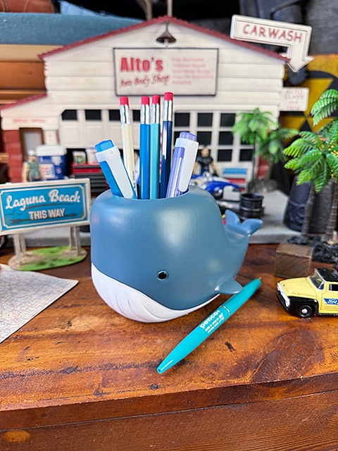 マスタード ホエール ペンスタンド クジラ ペン立て メガネホルダー