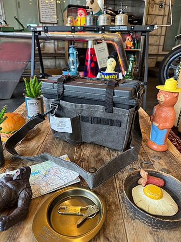 ポストジェネラル　ワックスドキャンバス　アンモツールボックス　（グレー）|ガレージ演出グッズ/道具/工具|男の秘密基地作りに！ガレージング雑貨